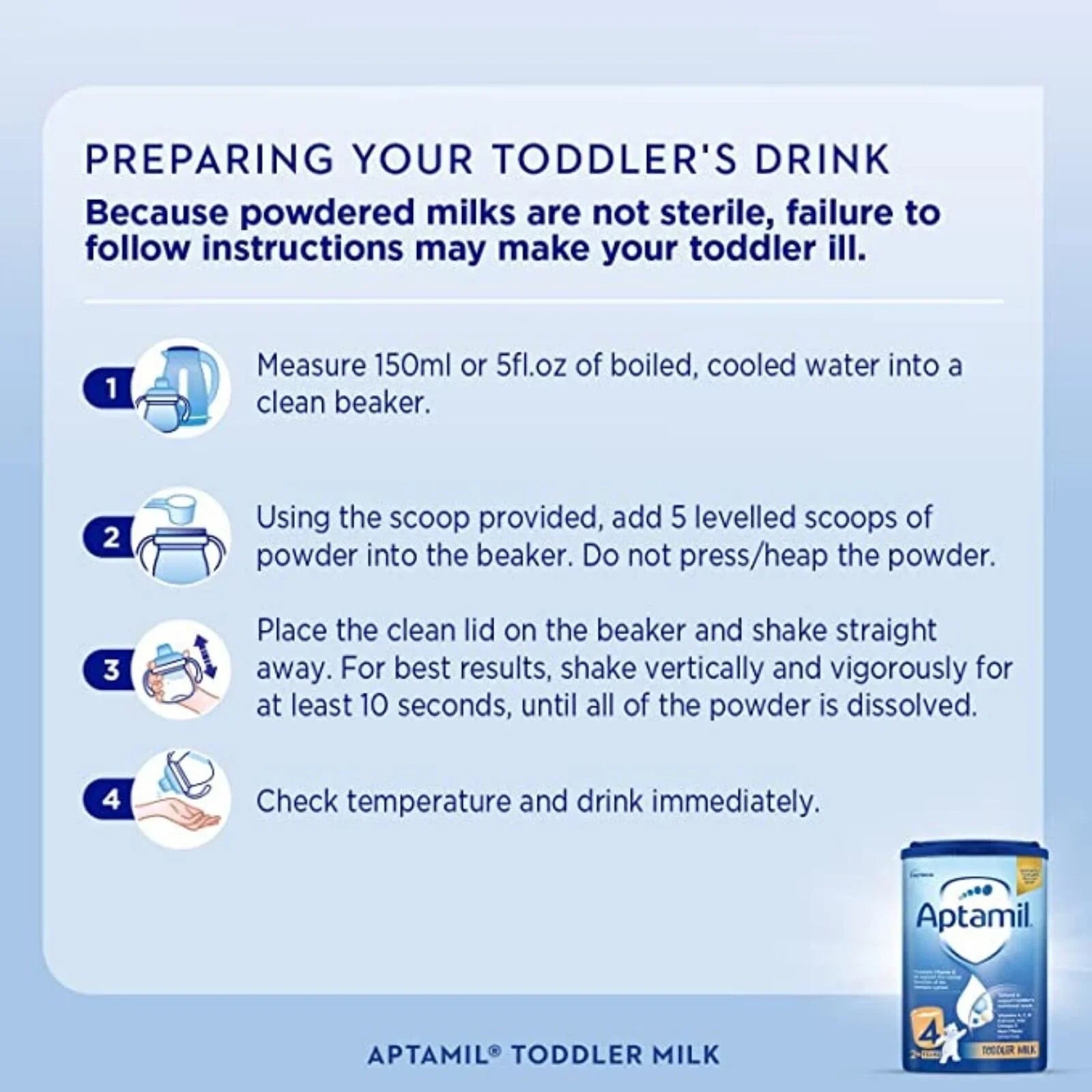 Aptamil 4 Growing Up Toddler Milk Formula 2+ years 800g - mezetto ebebek ebebek