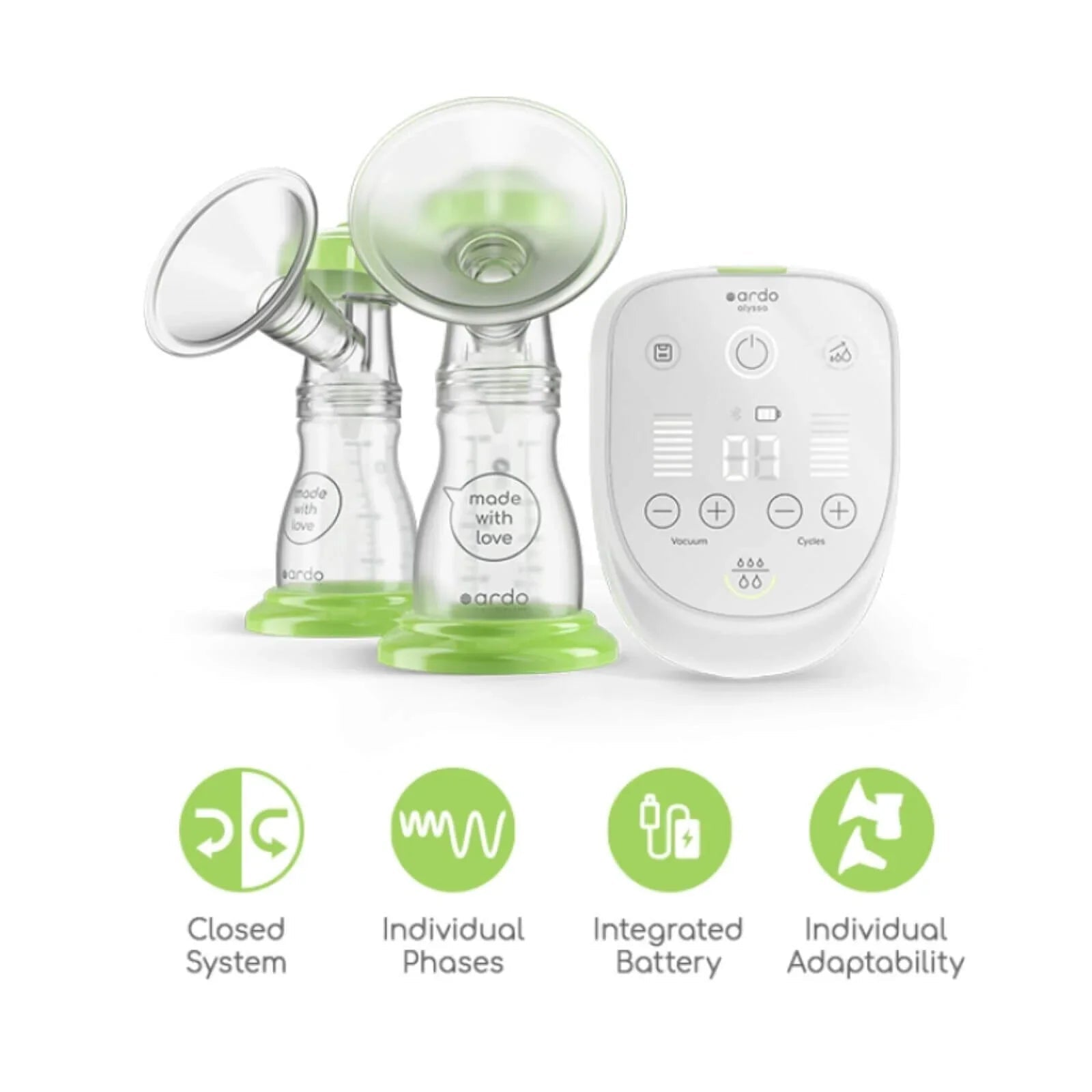 Ardo Alyssa Double Rechargeable Electric Breast Pump - mezetto ebebek ebebek
