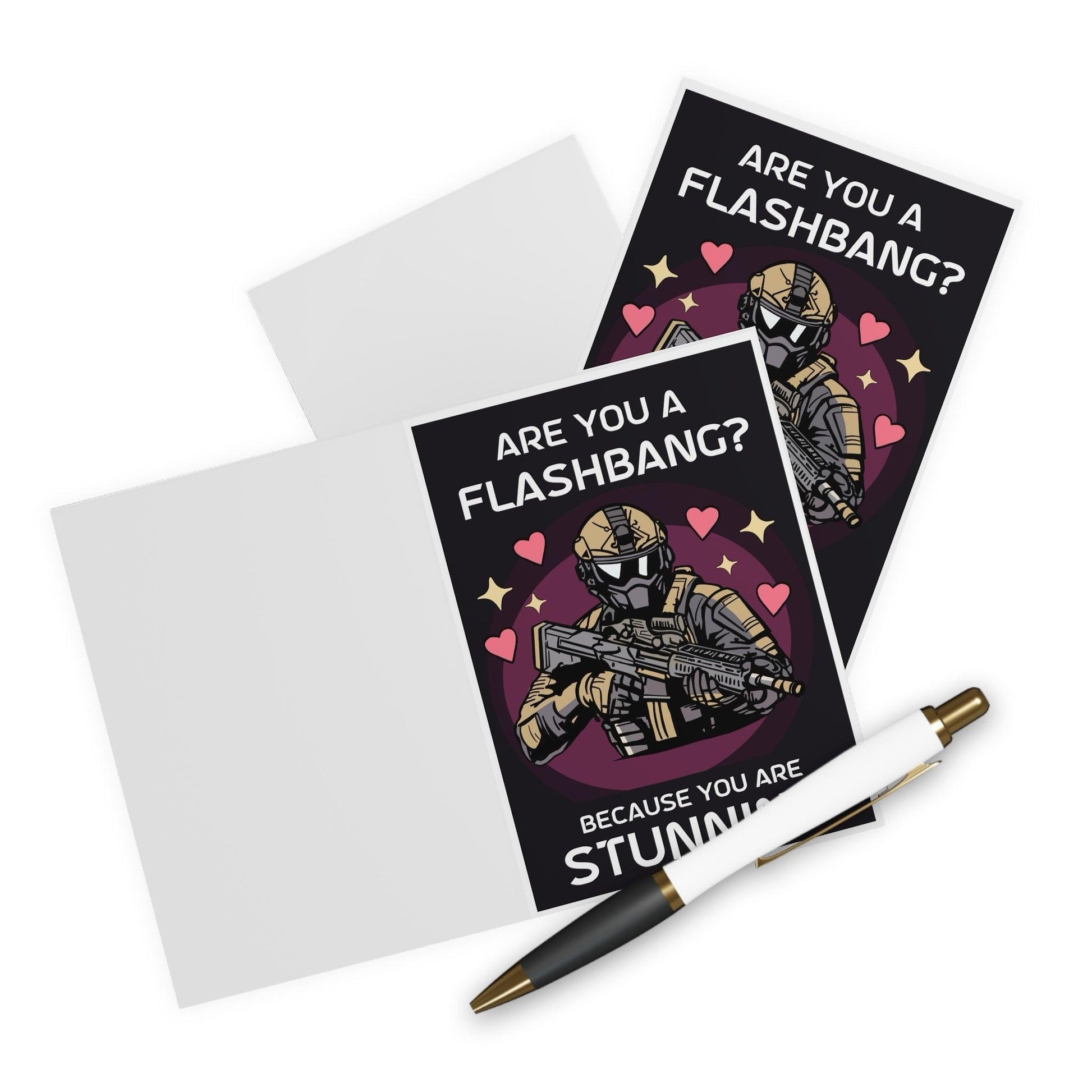 Are You a Flashbang? – Funny Gamer Greeting Card - mezetto KEOLIX KEOLIX