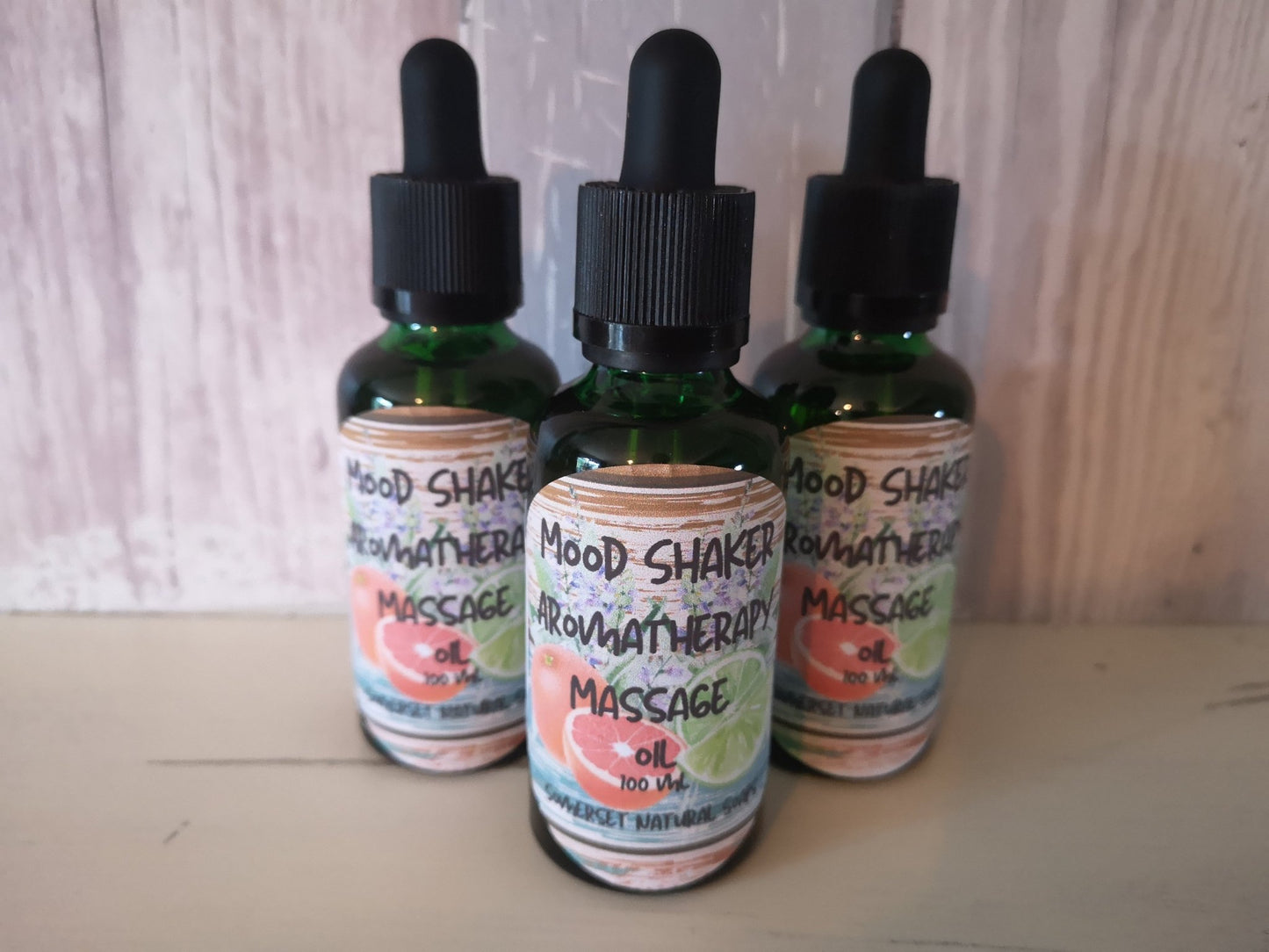 Aromatherapy massage oil Mood Shaker - mezetto Shopify Collective Somerset Natural Soaps