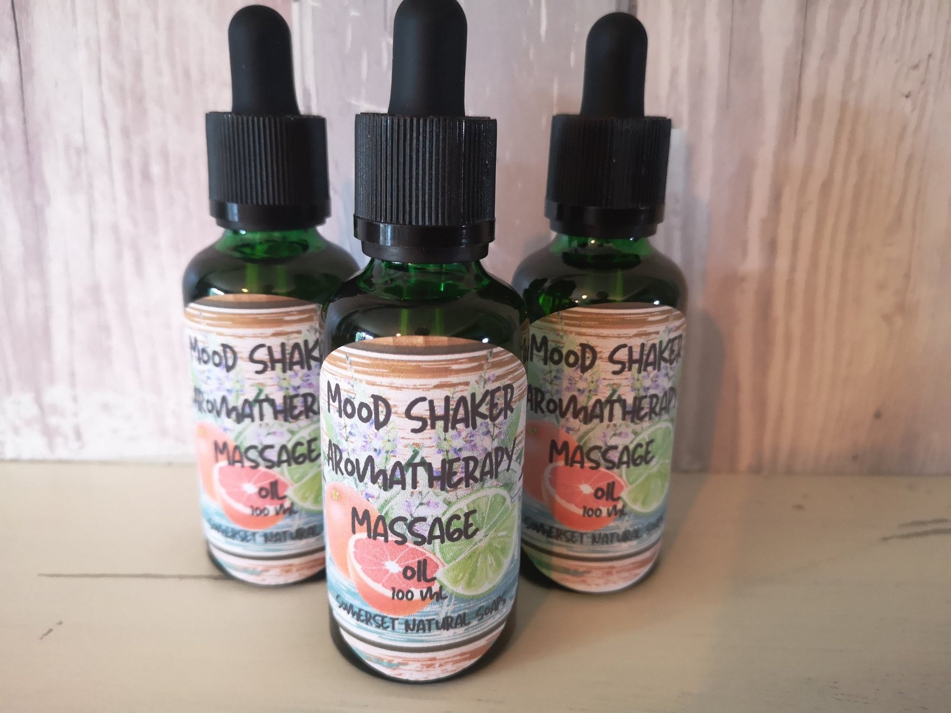 Aromatherapy massage oil Mood Shaker - mezetto Shopify Collective Somerset Natural Soaps
