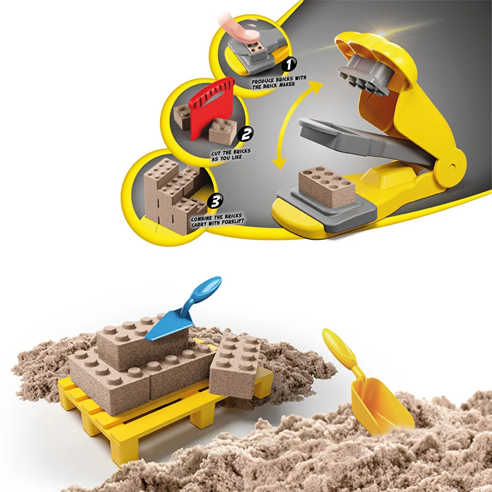 Artcraft Forklift Operator Play Sand Set 750 Gr - mezetto ebebek ebebek