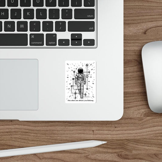 Astronaut & Stars Vinyl Sticker – Celestial Space Quote - mezetto KEOLIX KEOLIX