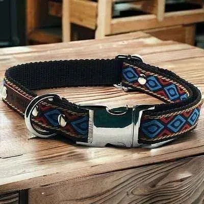 Athena's Personalised Cotton Dog Collar - mezetto