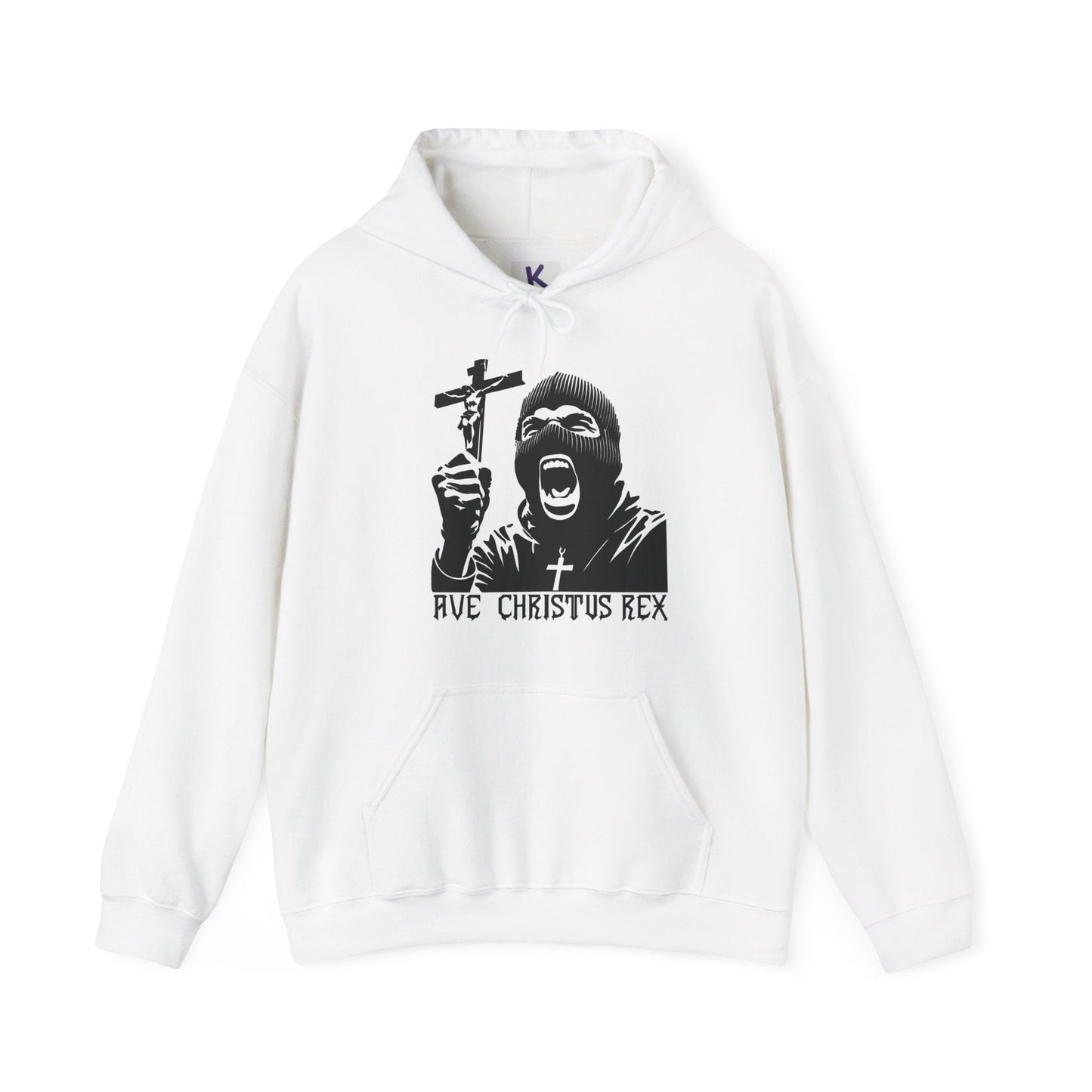 Ave Christus Rex – Gothic Christian Hoodie - mezetto KEOLIX KEOLIX