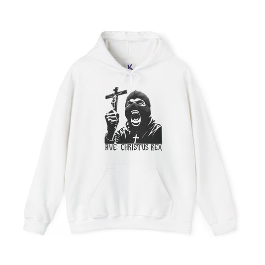 Ave Christus Rex – Gothic Christian Hoodie - mezetto KEOLIX KEOLIX