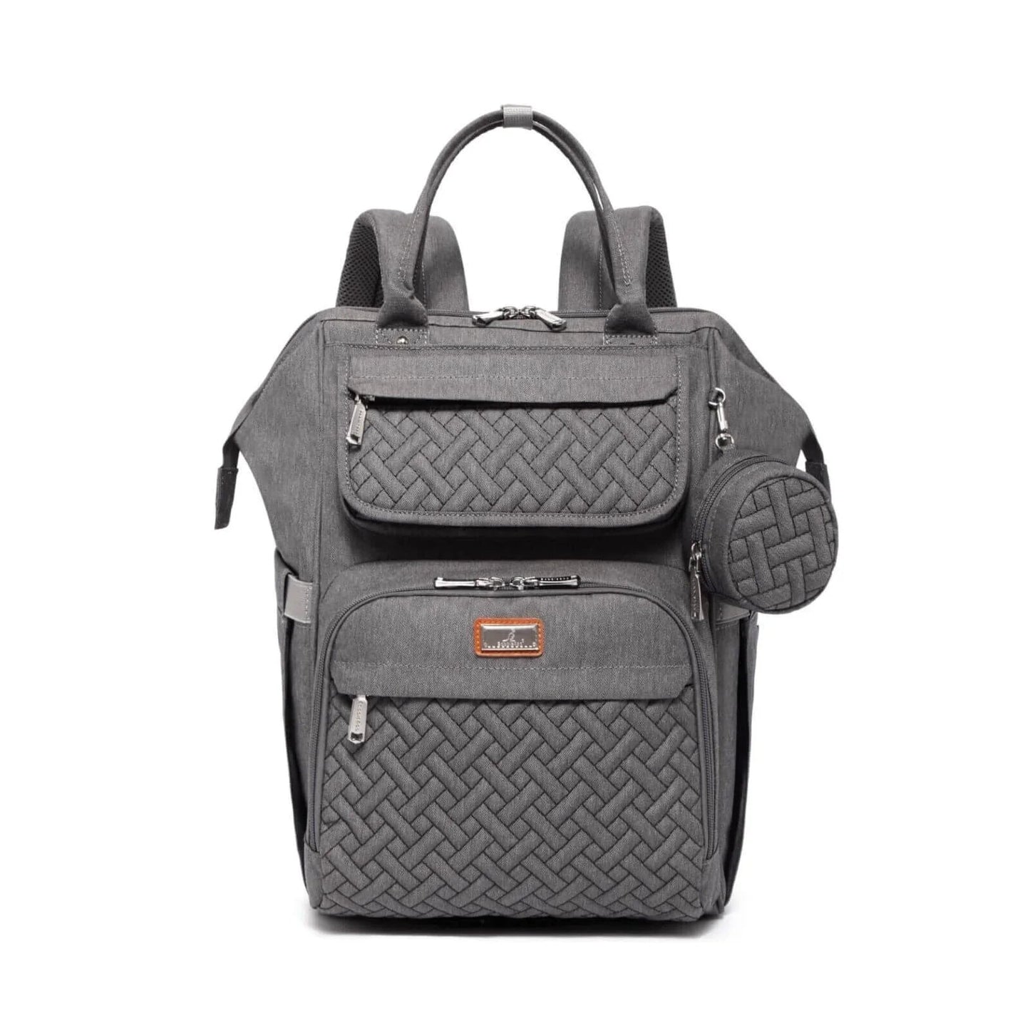 BabbleRoo Wide Top Nappy Backpack - Dark Grey - mezetto ebebek ebebek