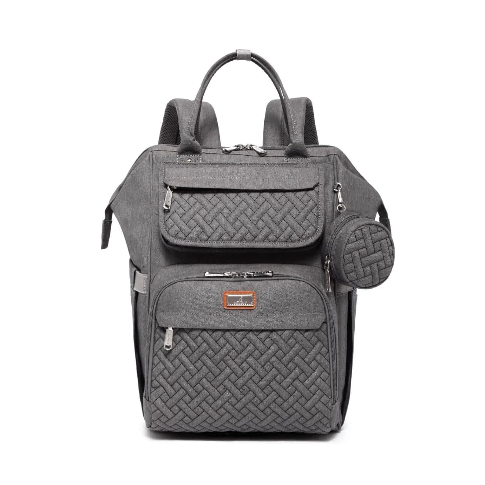 BabbleRoo Wide Top Nappy Backpack - Dark Grey - mezetto ebebek ebebek