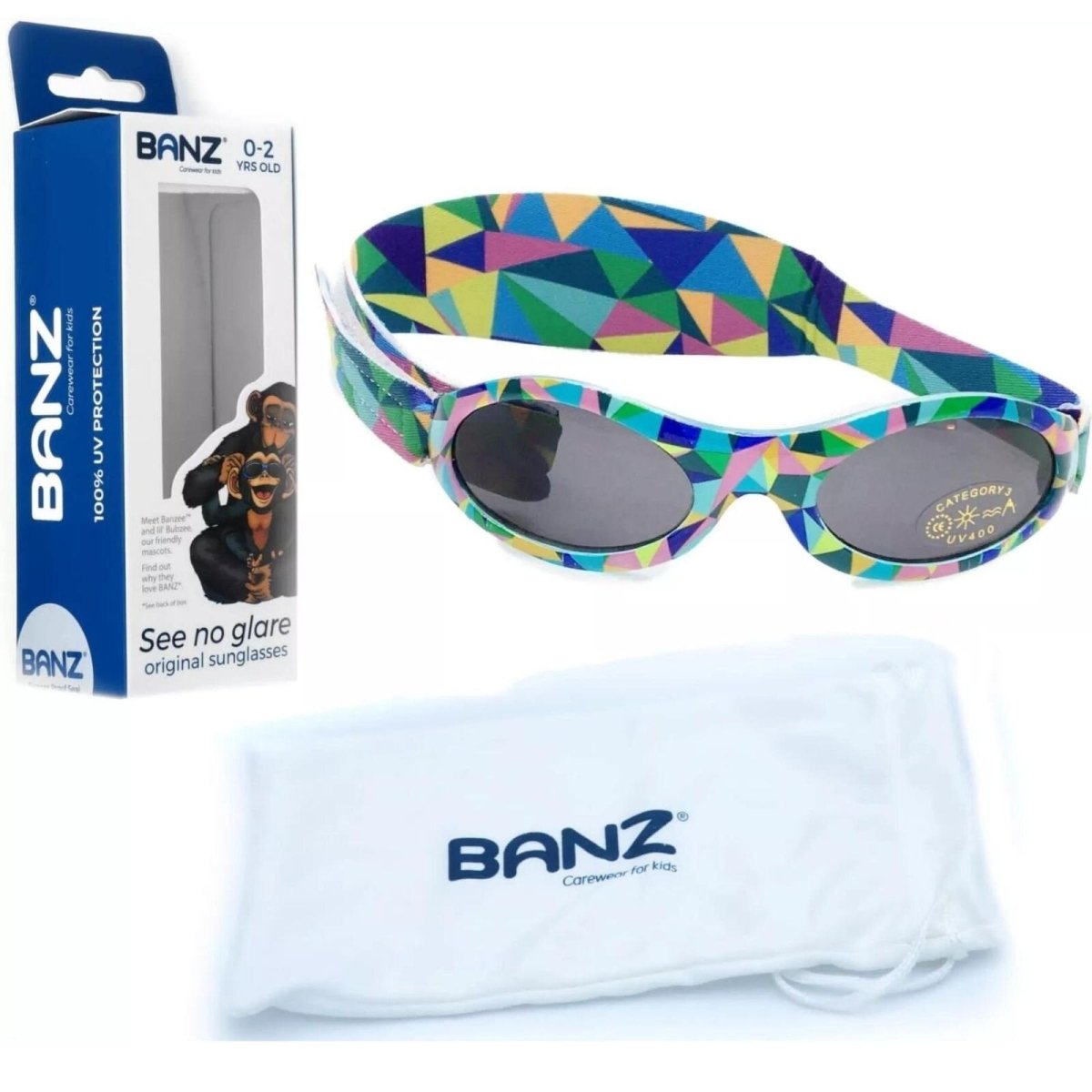 Baby Banz Bubzee Sunglasses 0 - 2 yrs - Kaleidoscope - mezetto ebebek ebebek