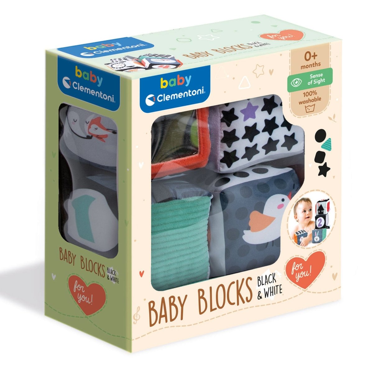 Baby Clementoni - Black & White Cubes - mezetto ebebek ebebek