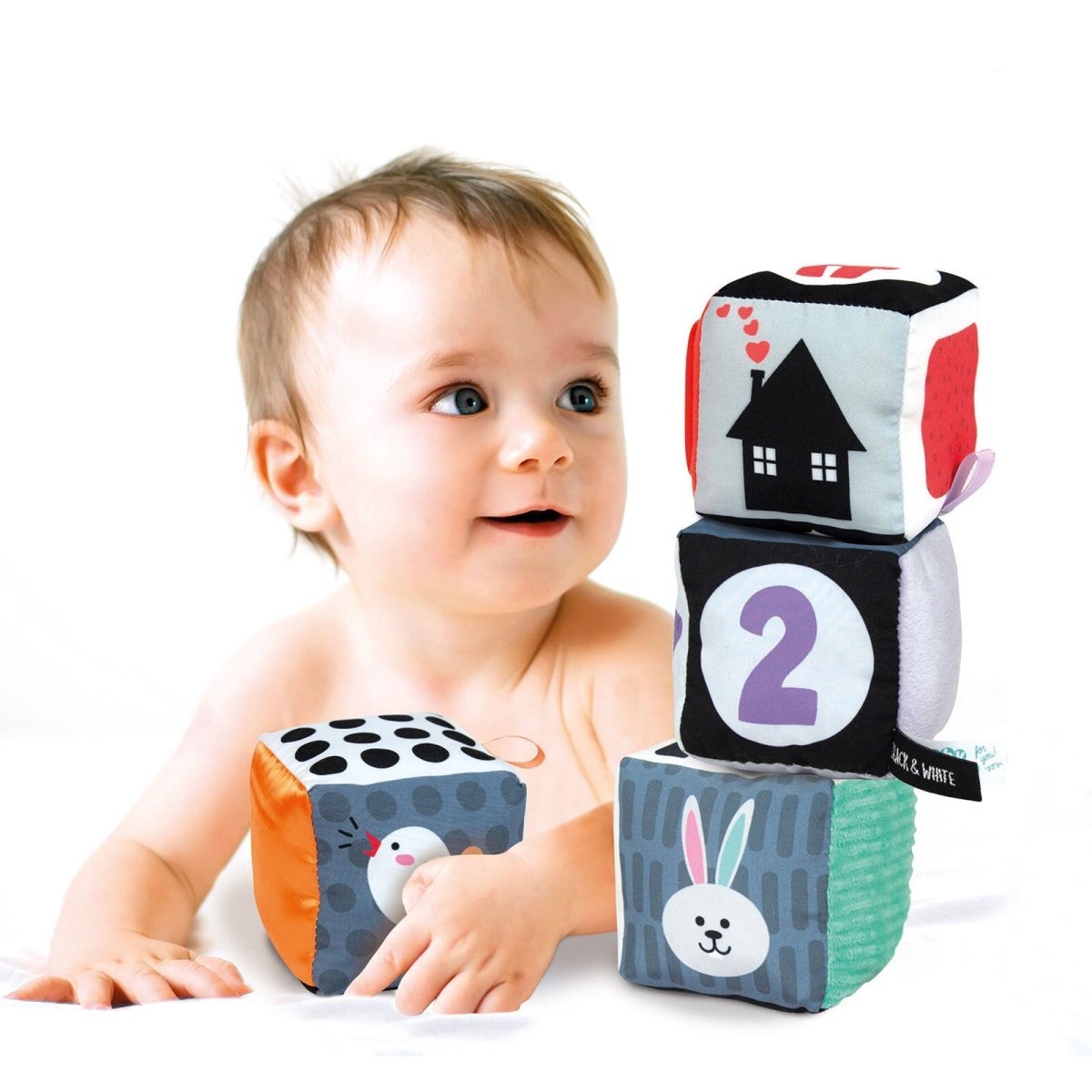 Baby Clementoni - Black & White Cubes - mezetto ebebek ebebek