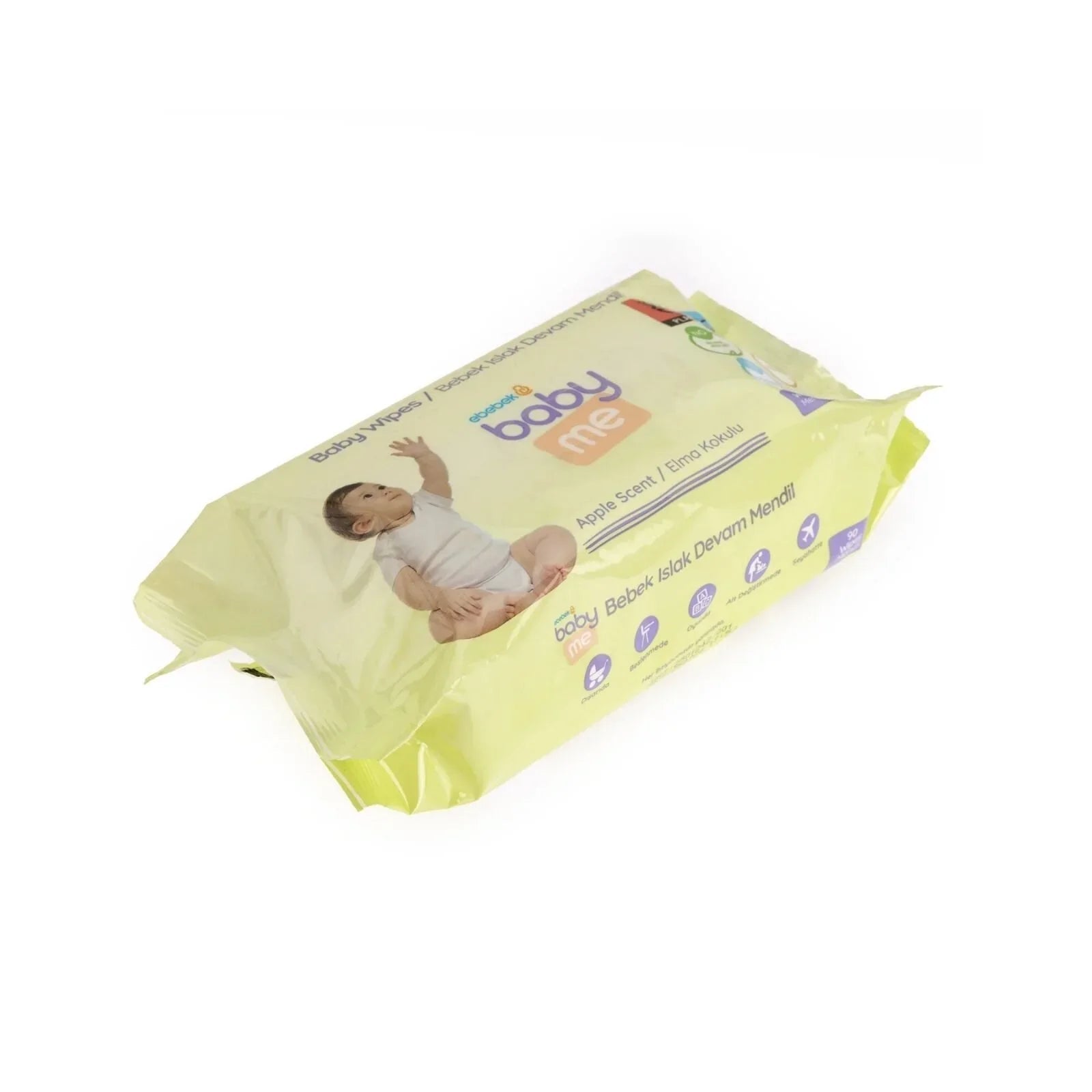 baby me Apple Scented Baby Wipes 90 pcs - mezetto ebebek ebebek