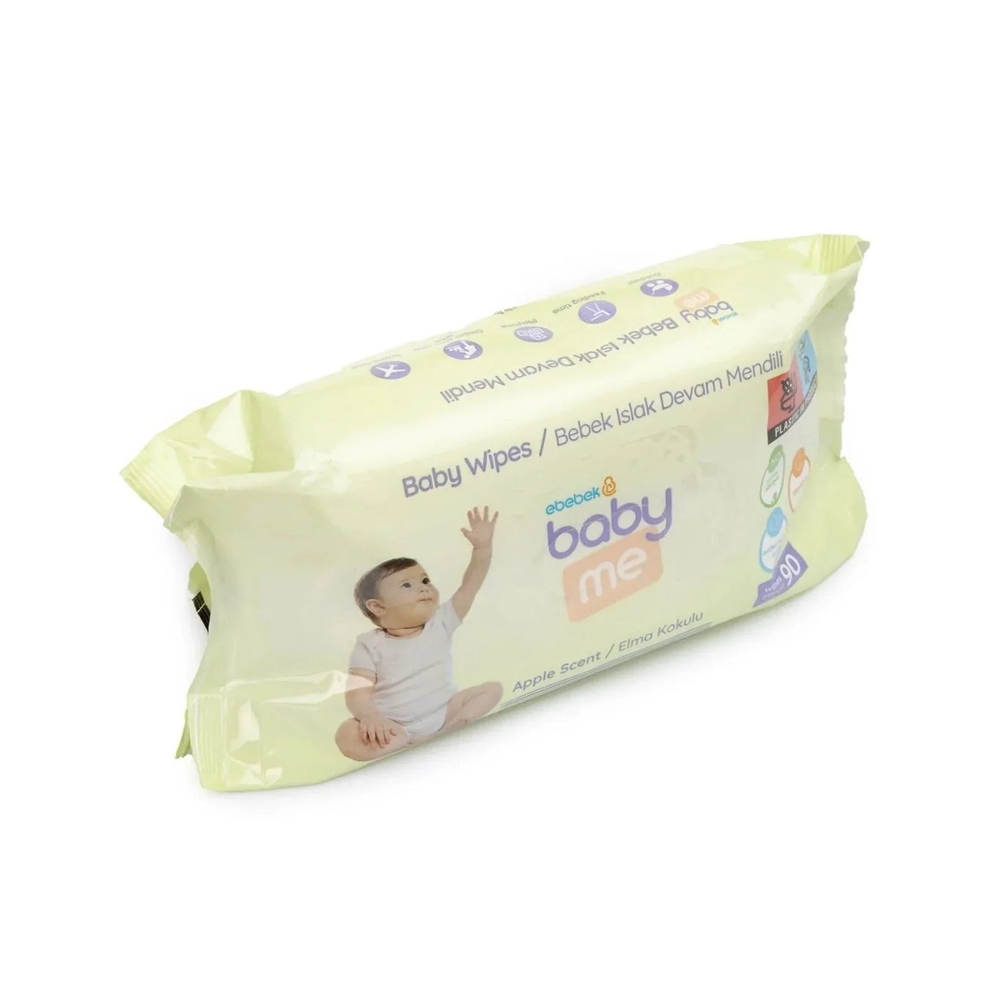 baby me Apple Scented Baby Wipes 90 pcs - mezetto ebebek ebebek