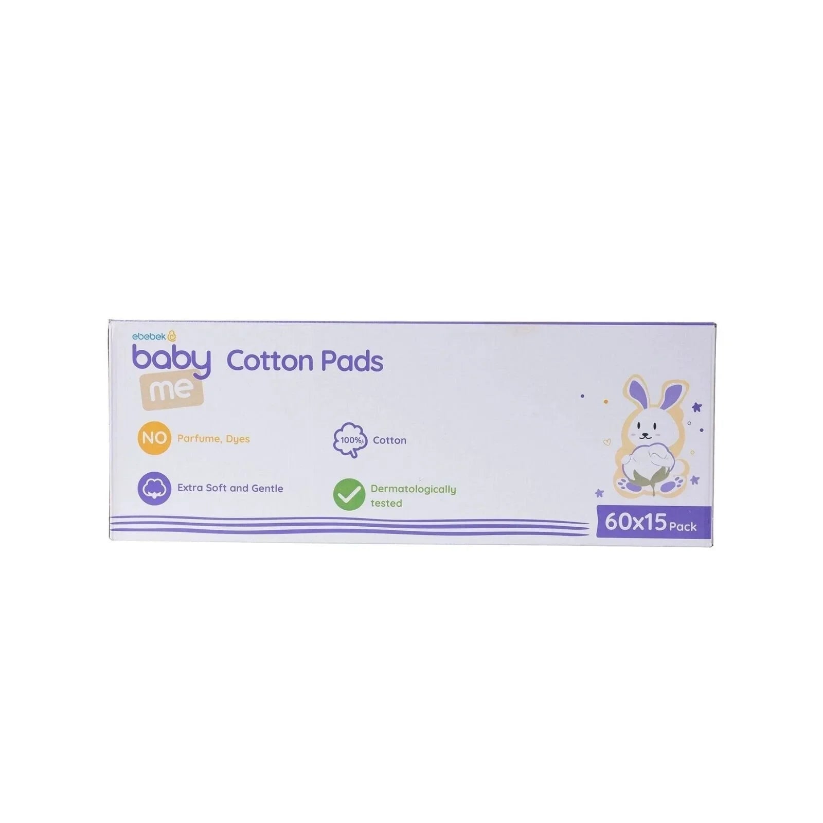 baby me Baby Cleaning Cotton Pads 15x60 pcs - mezetto ebebek ebebek