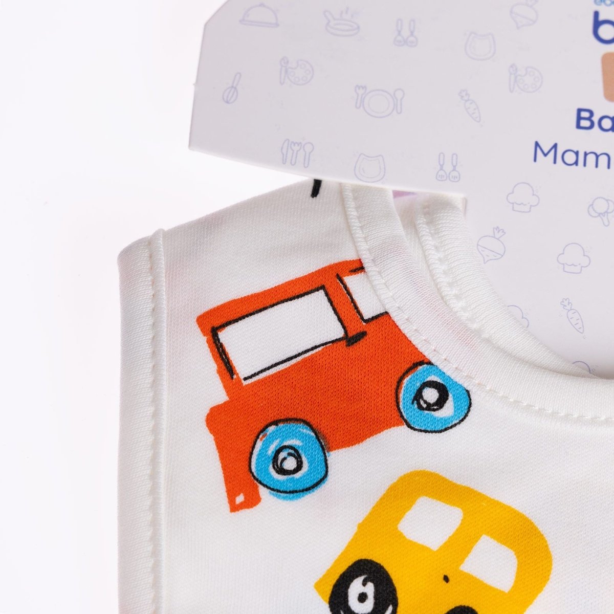 baby me Cars Baby Bib Pack of 2 - mezetto