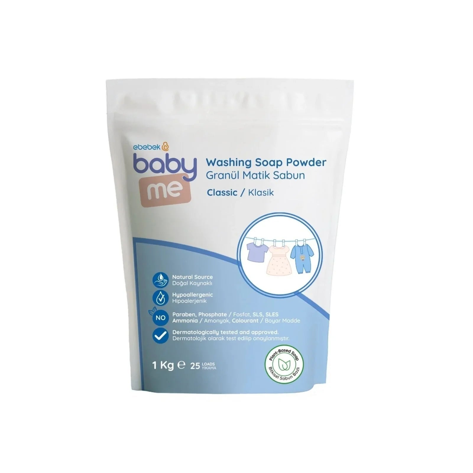 baby me Granular Washing Soap Powder 1000g 25 washes - mezetto ebebek ebebek