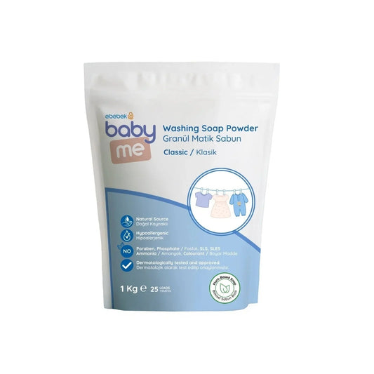 baby me Granular Washing Soap Powder 1000g 25 washes - mezetto ebebek ebebek