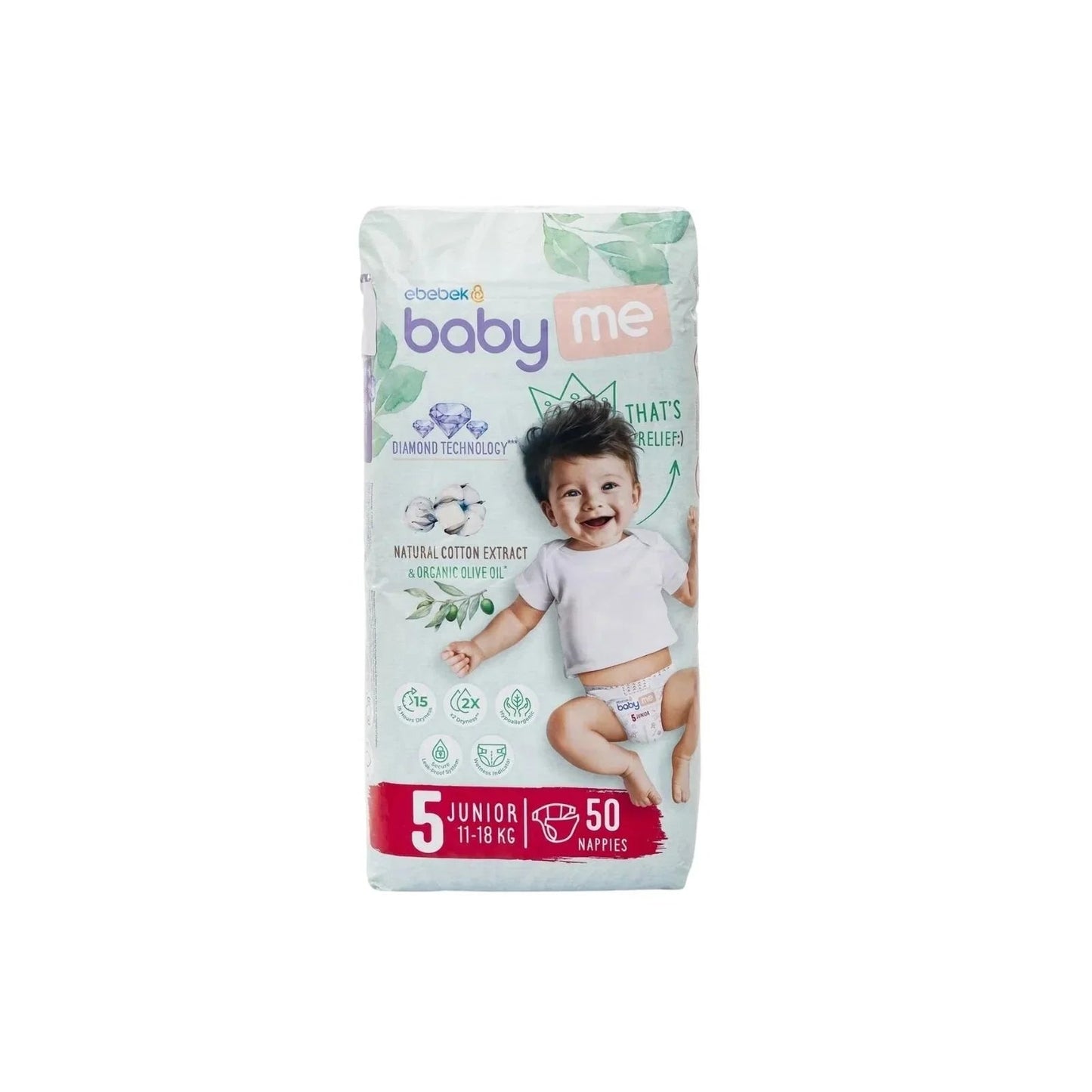 baby me Junior Size 5 - 50 nappies - mezetto ebebek ebebek
