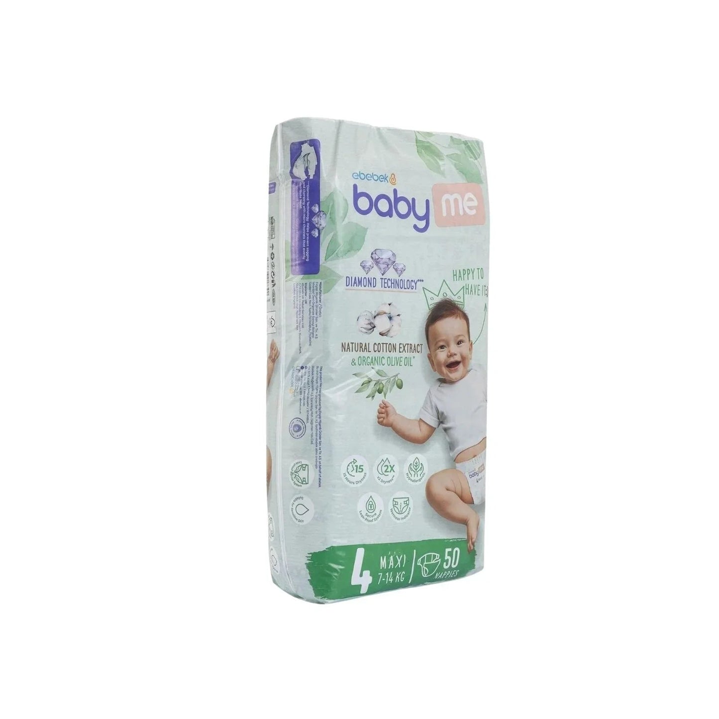 baby me Maxi Size 4 nappies - 50 nappies - mezetto ebebek ebebek