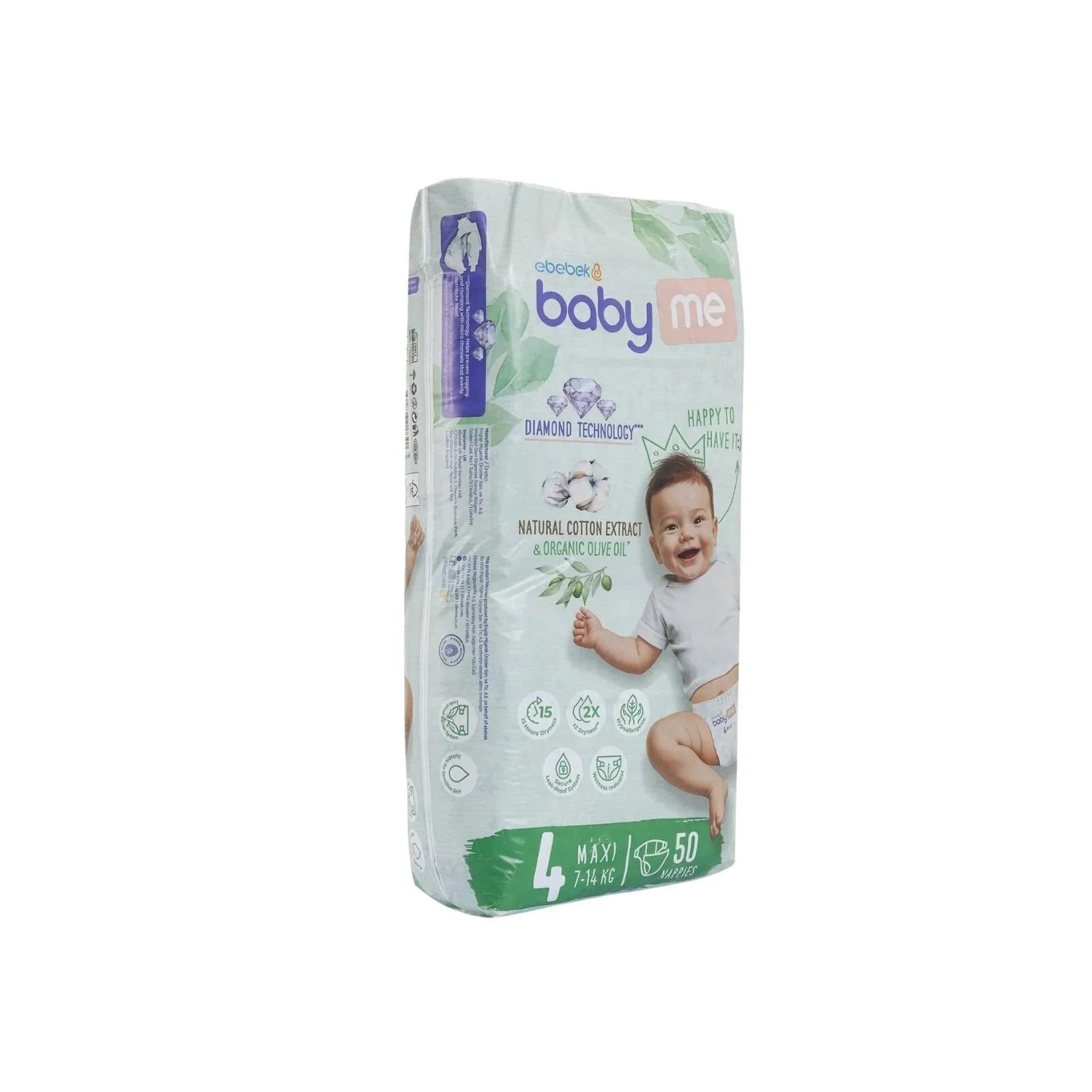 baby me Maxi Size 4 nappies - 50 nappies - mezetto ebebek ebebek