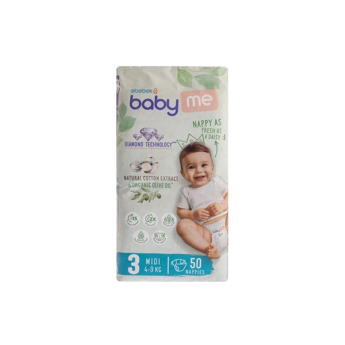 baby me Midi Size 3 - 50 nappies - mezetto ebebek ebebek