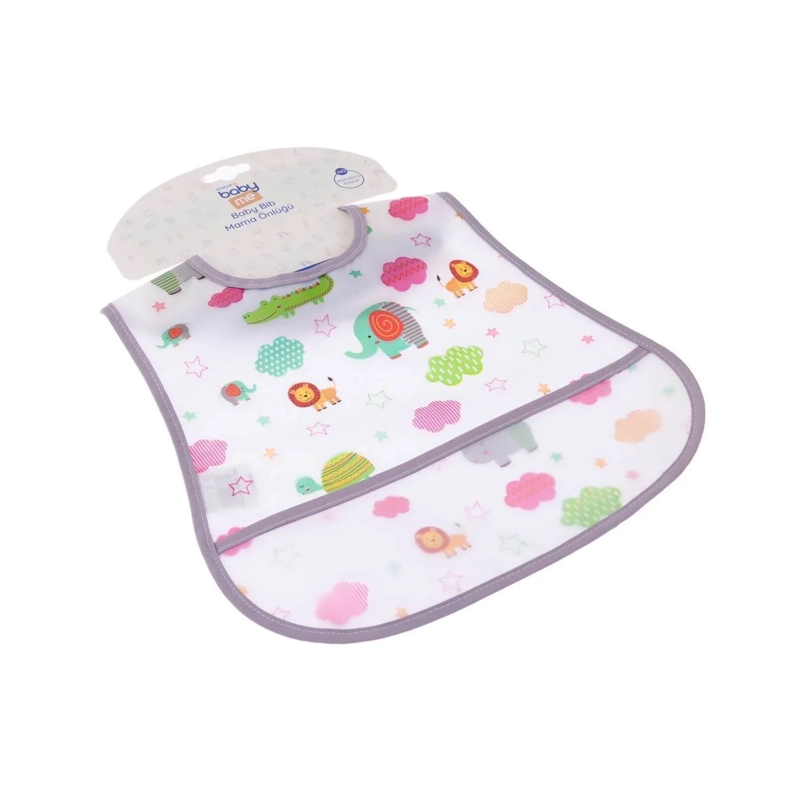baby me Smart Patterned Baby Feeding Bib - mezetto ebebek ebebek