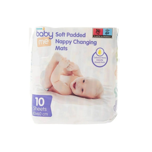 baby me Soft Padded Changing Mats 60x60cm - 10 pcs - mezetto ebebek ebebek