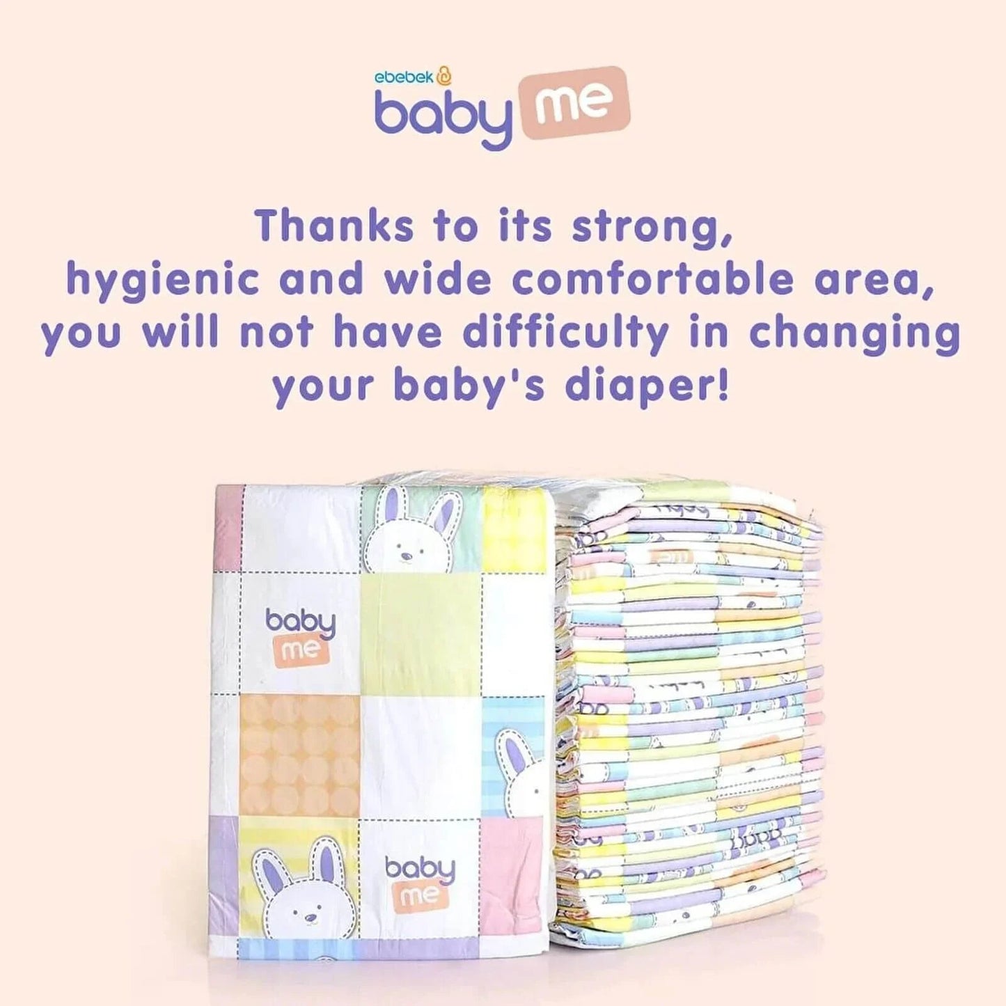 baby me Super Thin Baby Nappy Changing Mats 60x90cm - 40 pcs - mezetto