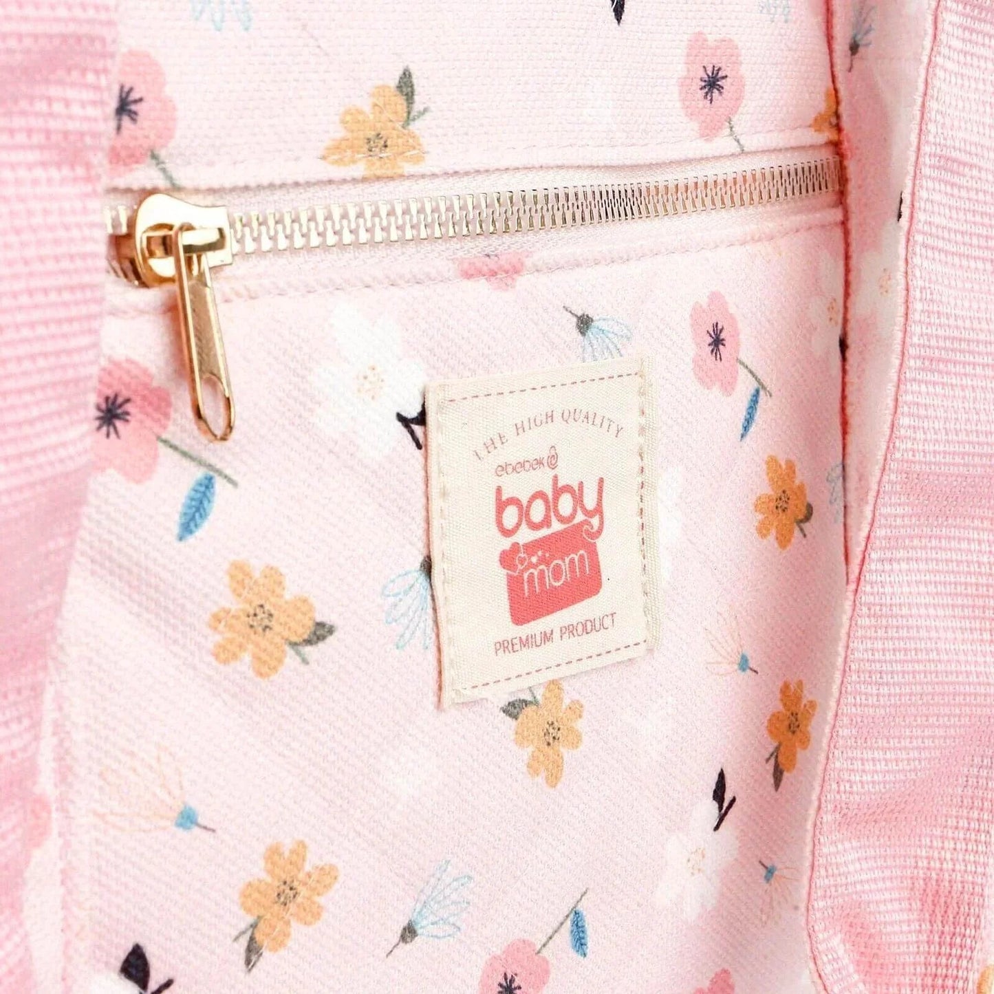 baby mom Flower Baby Care Changing Bag - Light Pink - mezetto ebebek ebebek
