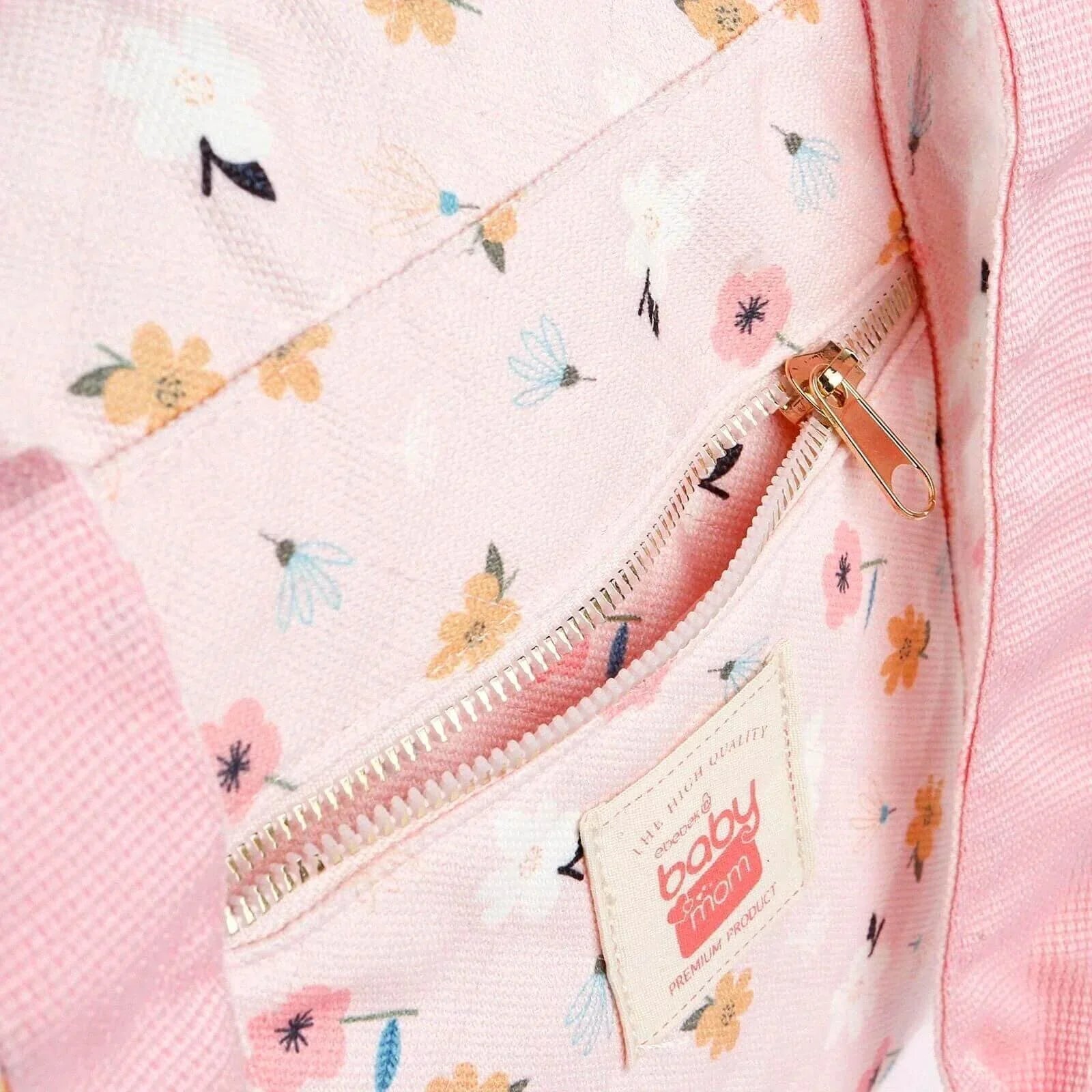 baby mom Flower Baby Care Changing Bag - Light Pink - mezetto ebebek ebebek