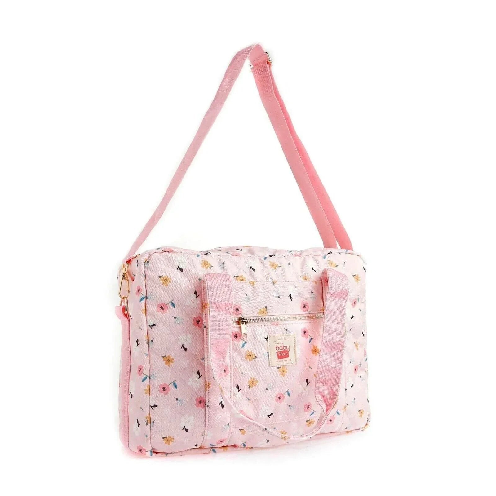 baby mom Flower Baby Care Changing Bag - Light Pink - mezetto ebebek ebebek