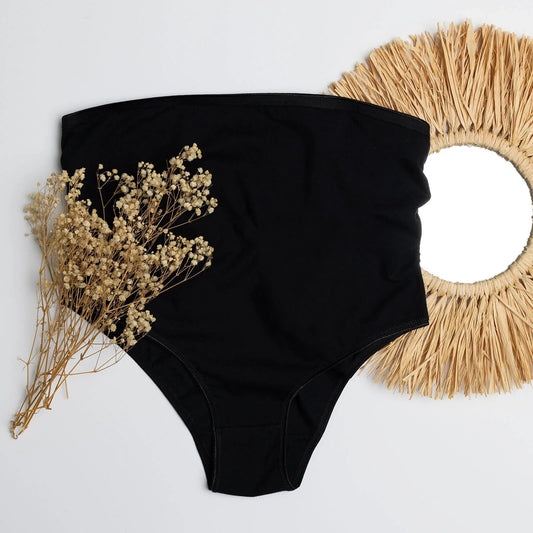 baby mom High Waist Pregnancy Brief - Black - mezetto ebebek ebebek