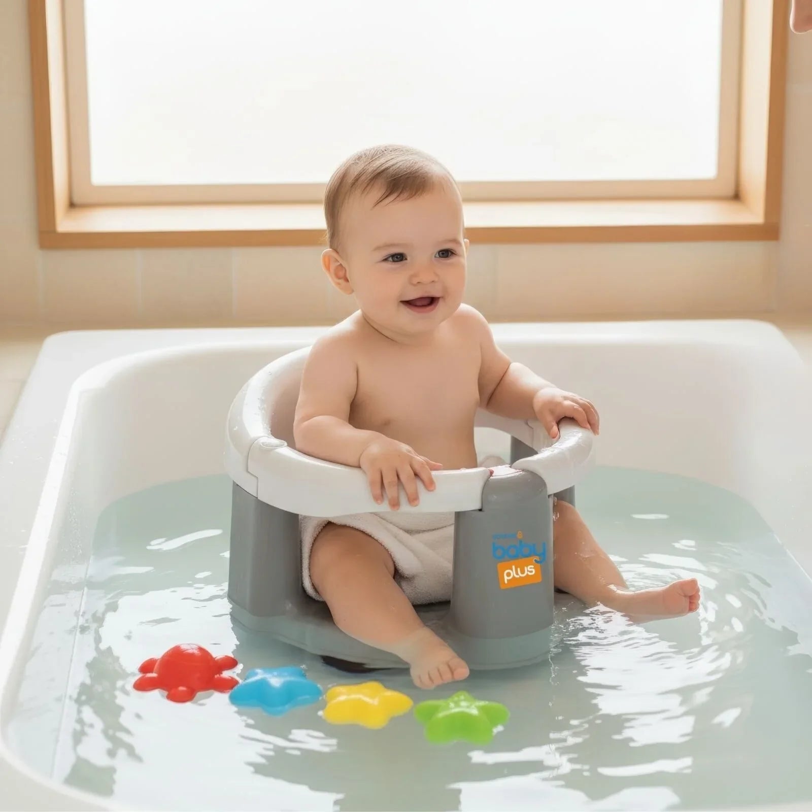 baby plus Bath Seat with Bath Toy - mezetto ebebek ebebek