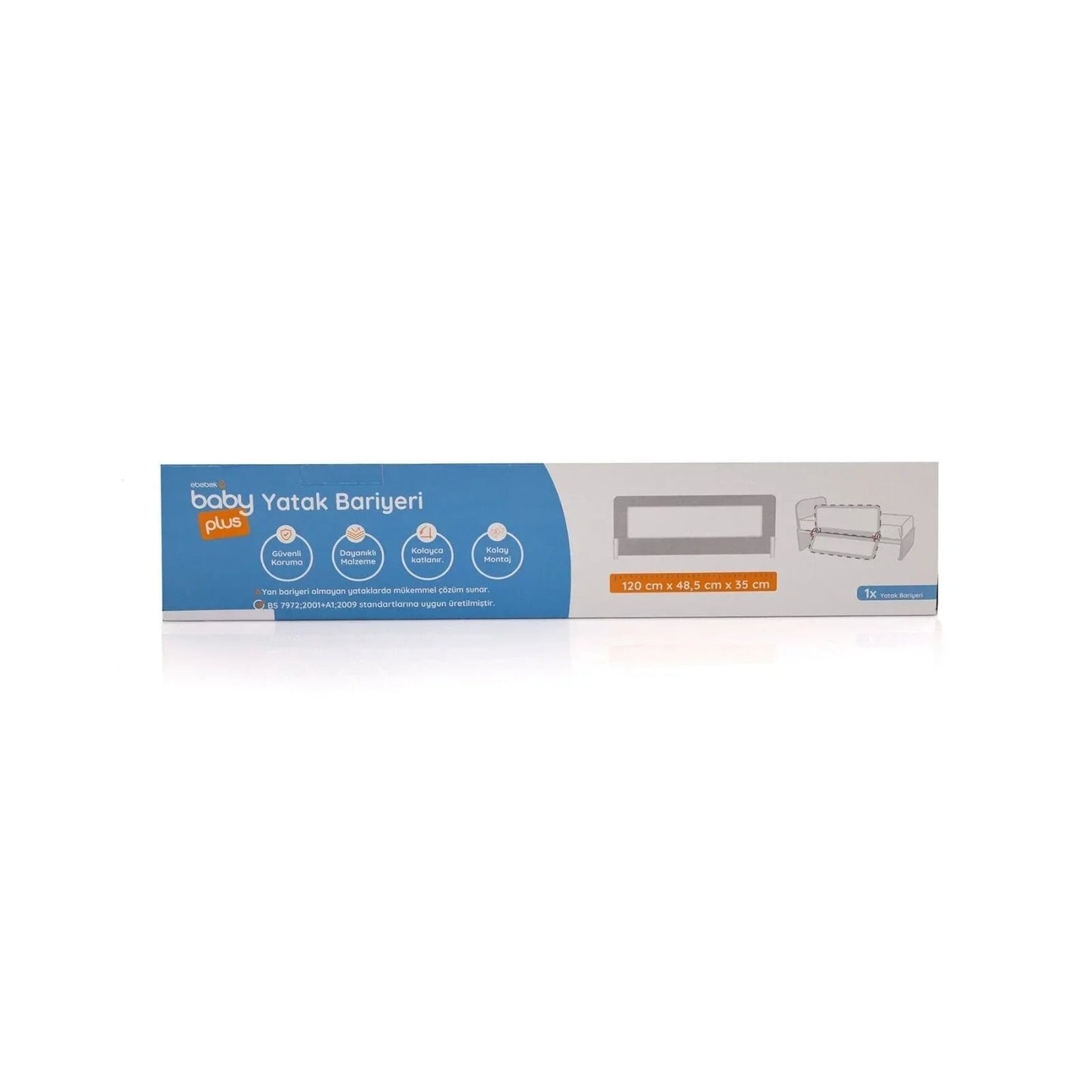 baby plus Bed Rail 120cm - Grey - mezetto