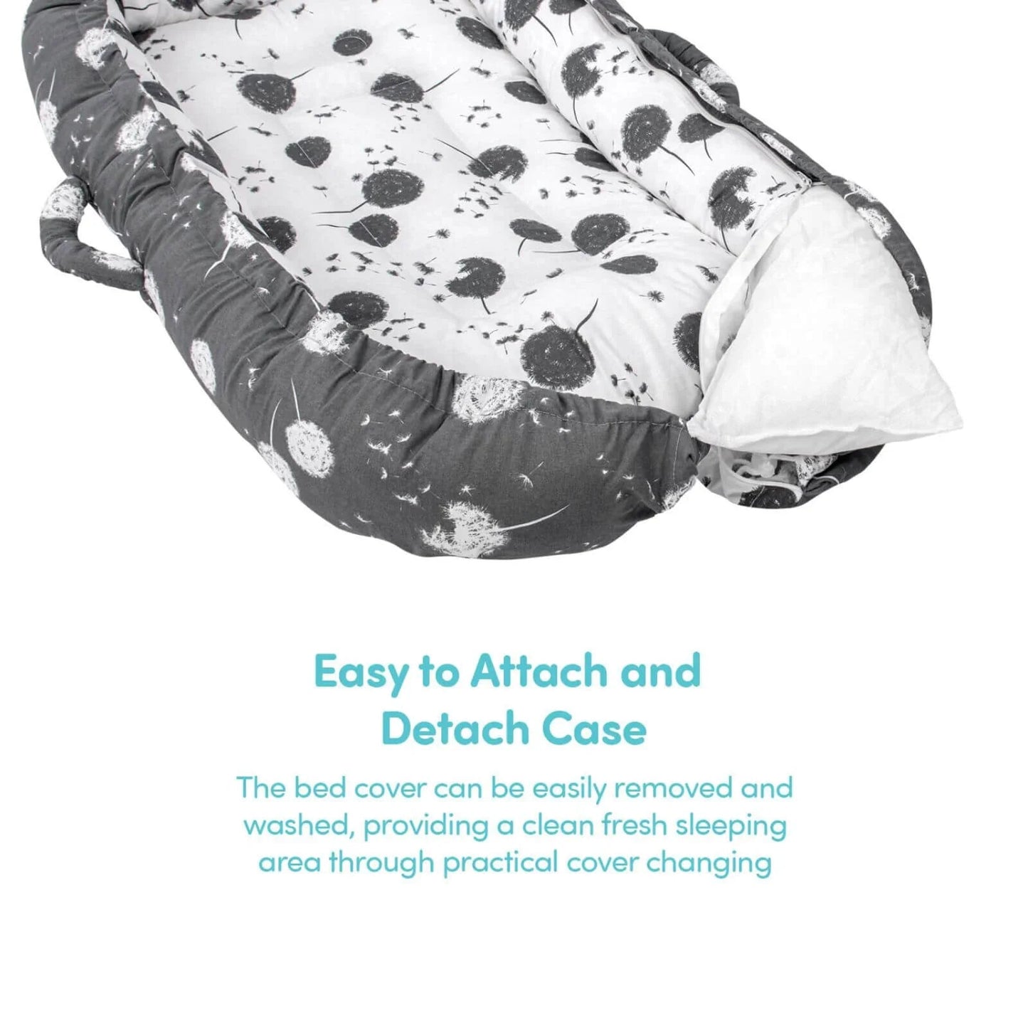 baby plus Mother Side Baby Reflux Bed - Dandelion - mezetto