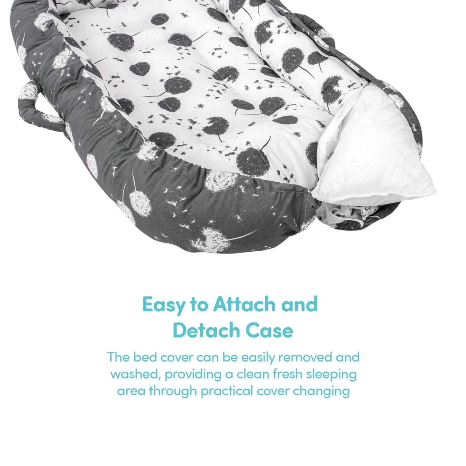 baby plus Mother Side Baby Reflux Bed - Dandelion - mezetto