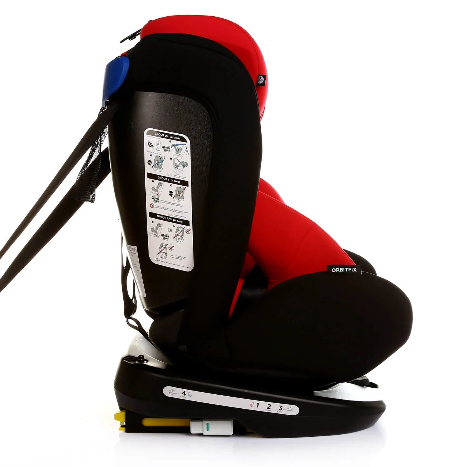 baby plus Orbitfix Group 0/1 Baby Car Seat - Black Red - mezetto