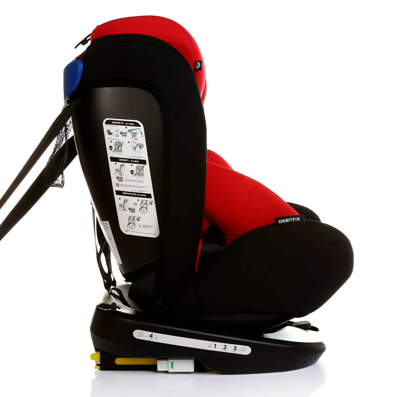 baby plus Orbitfix Group 0/1 Baby Car Seat - Black Red - mezetto ebebek ebebek