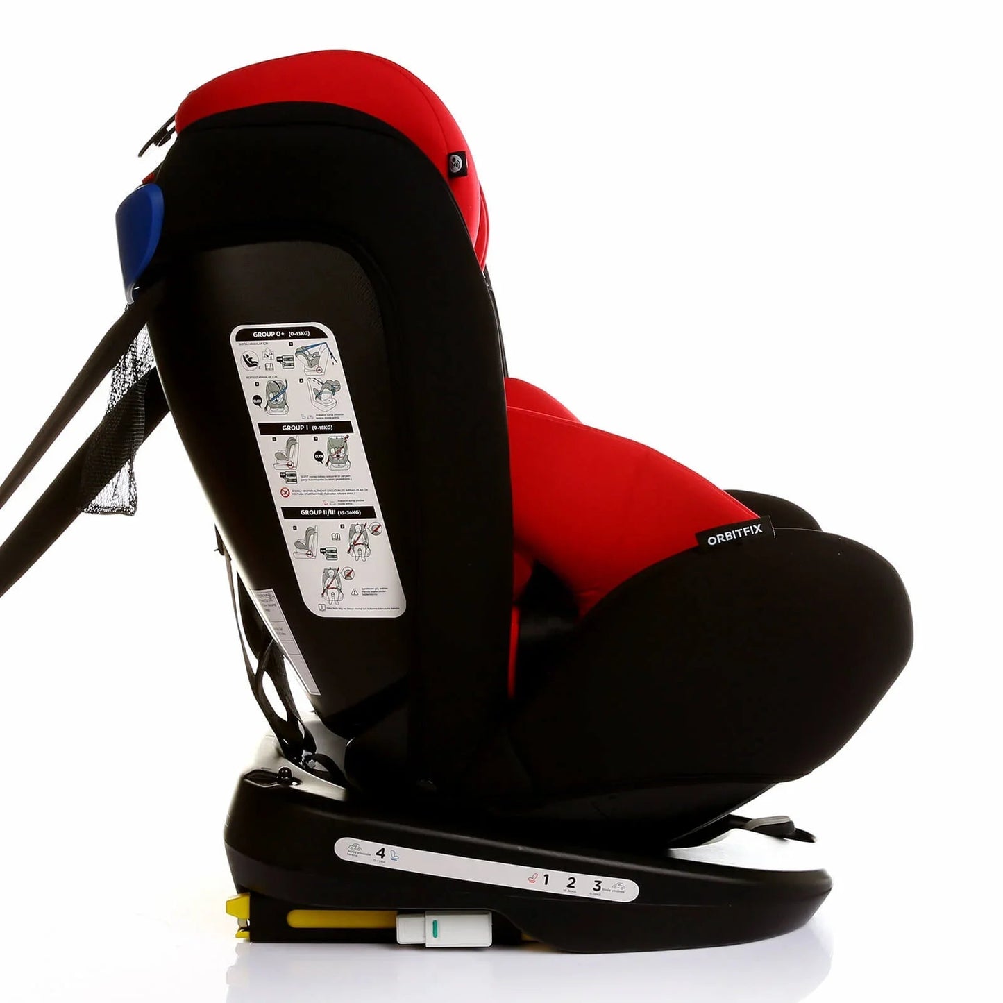 baby plus Orbitfix Group 0/1 Baby Car Seat - Black Red - mezetto ebebek ebebek
