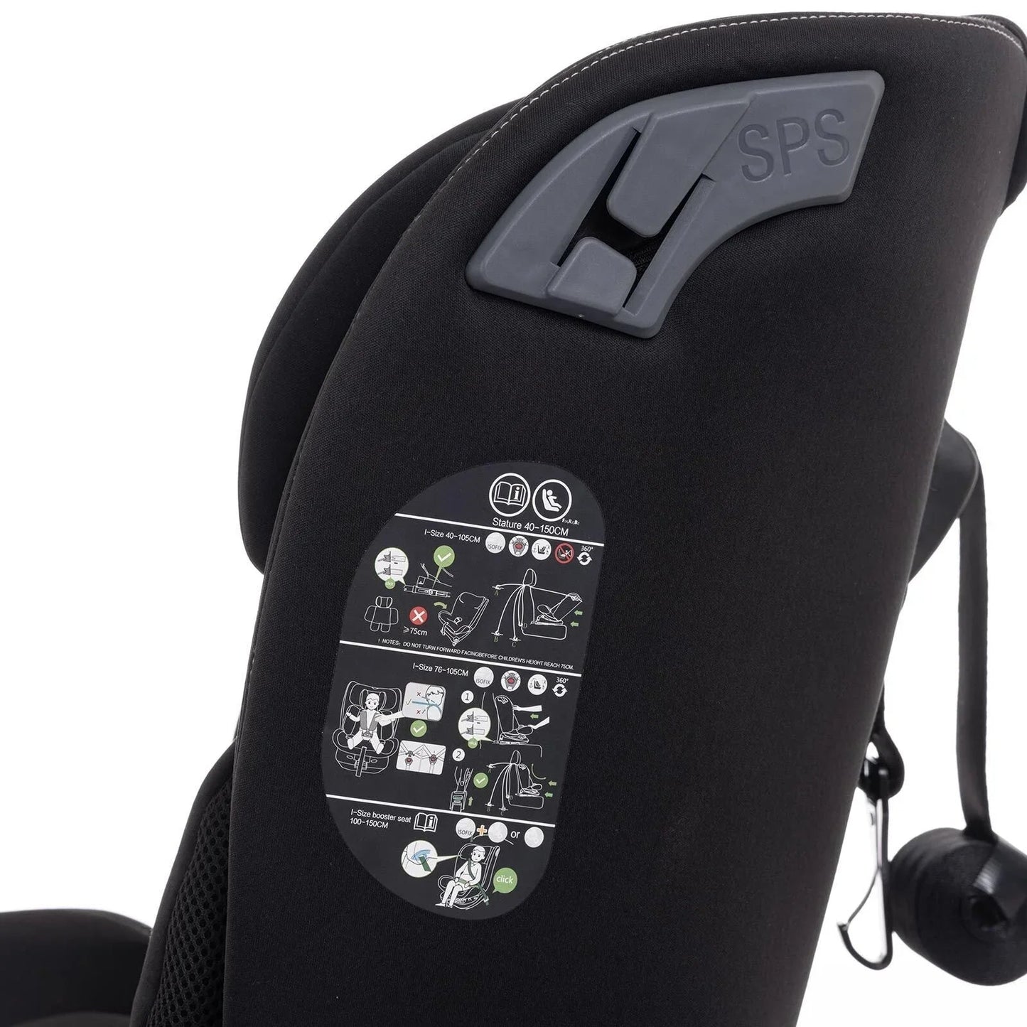 baby plus Pixi i - Size Car Seat - Black - mezetto ebebek ebebek