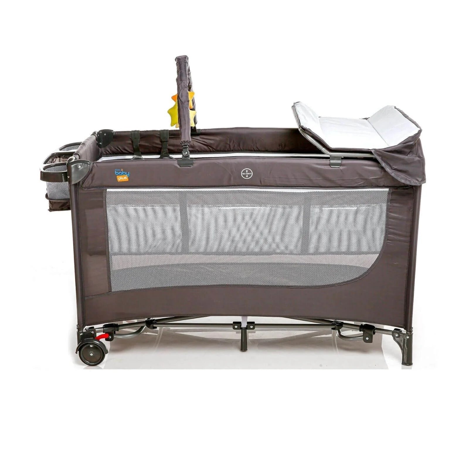baby plus Play - Sleep Travel Cot - Grey - mezetto ebebek ebebek