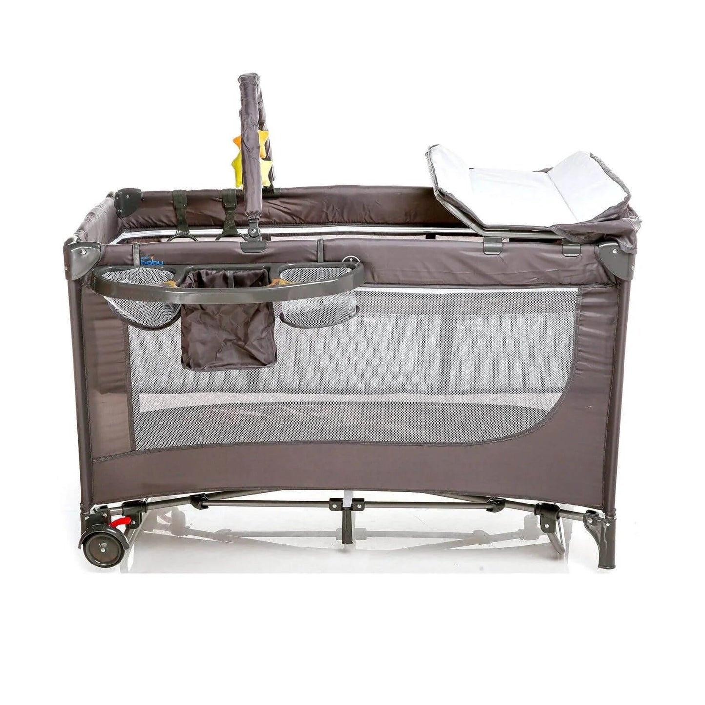 baby plus Play - Sleep Travel Cot - Grey - mezetto ebebek ebebek