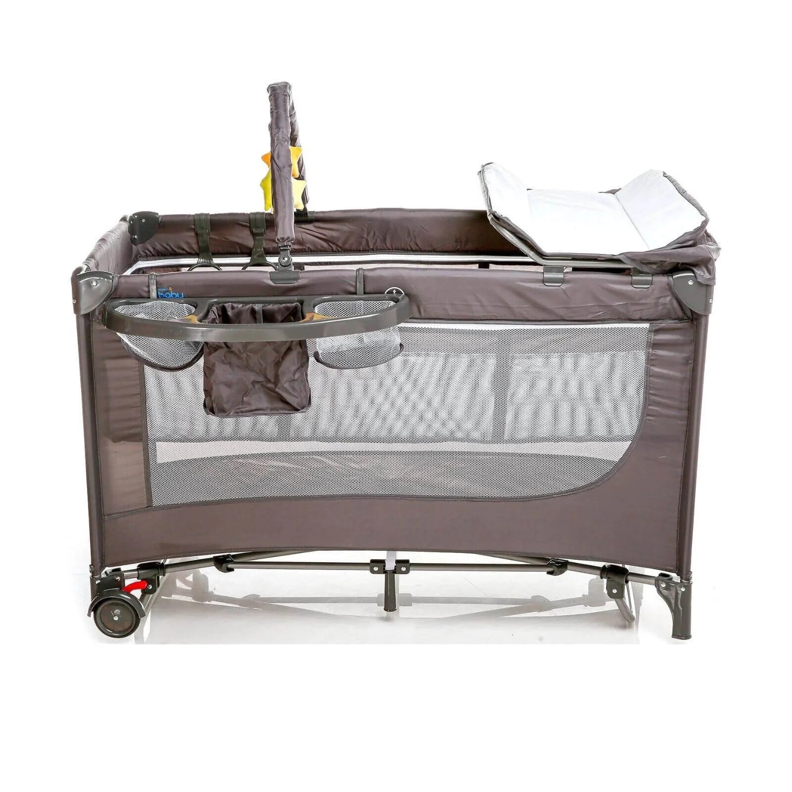 baby plus Play - Sleep Travel Cot - Grey - mezetto ebebek ebebek