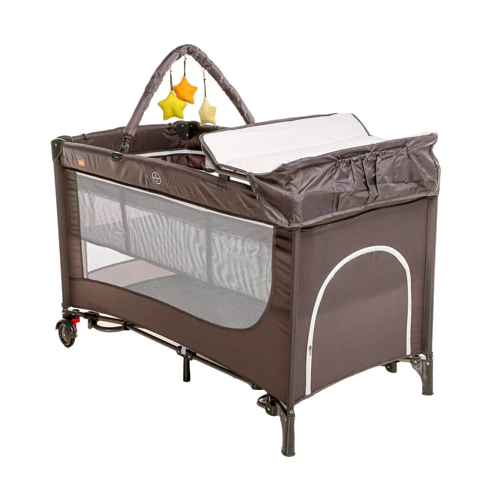 baby plus Play - Sleep Travel Cot - Grey - mezetto ebebek ebebek