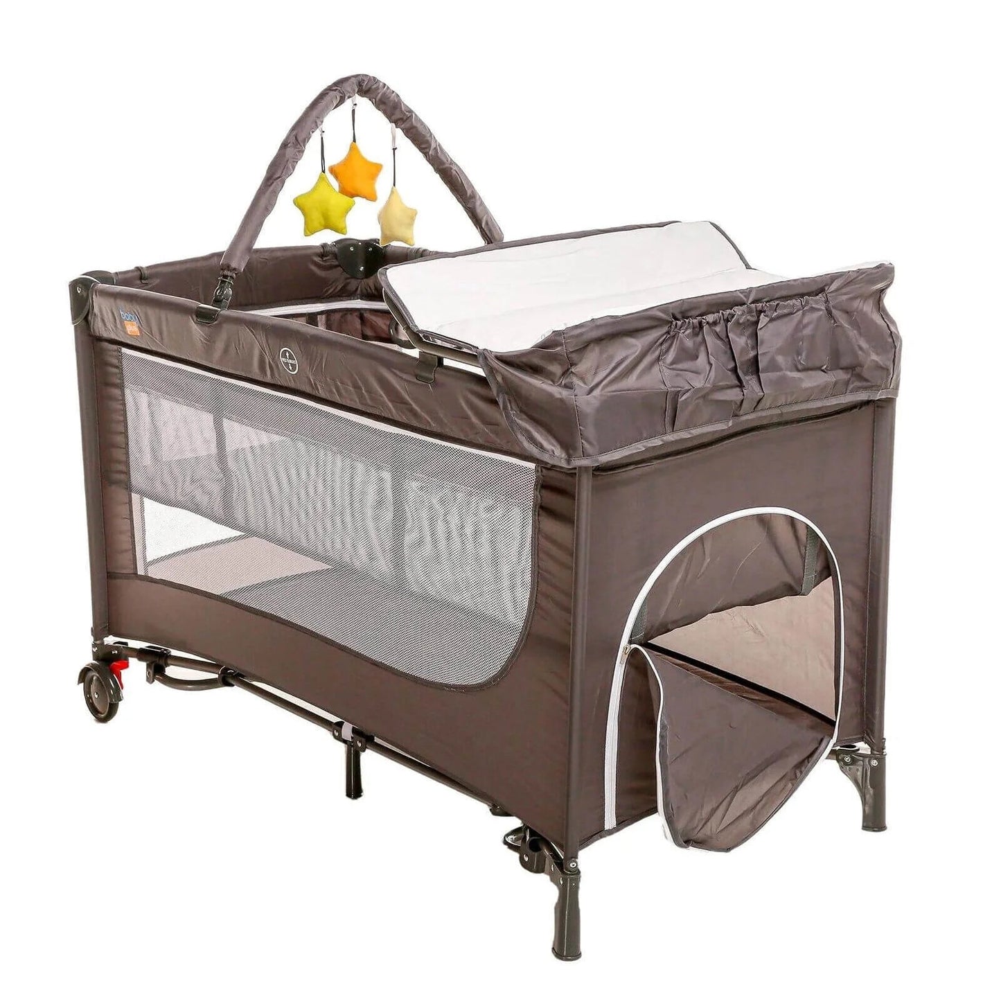 baby plus Play - Sleep Travel Cot - Grey - mezetto ebebek ebebek