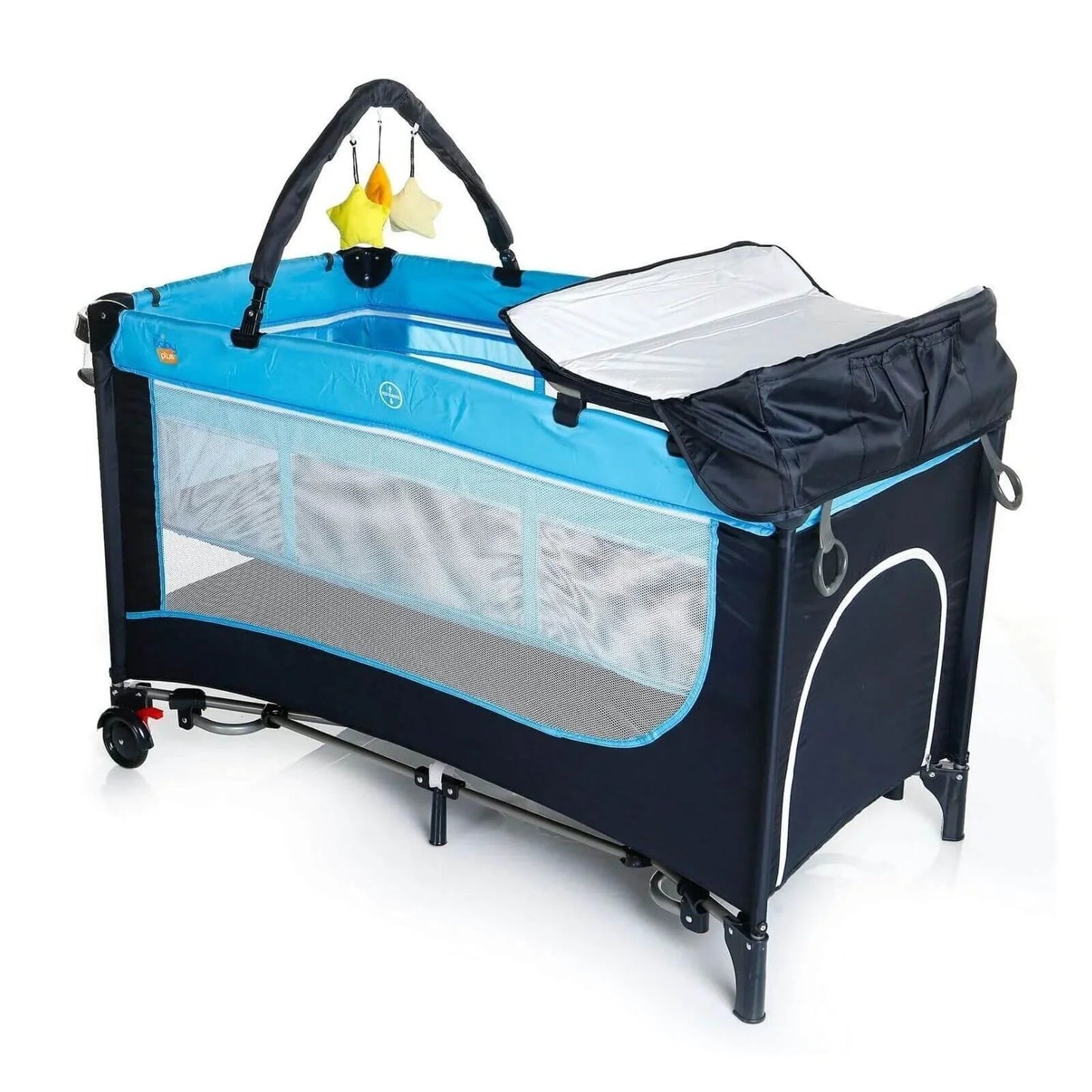 baby plus Play - Sleep Travel Cot - Ocean Blue - mezetto ebebek ebebek