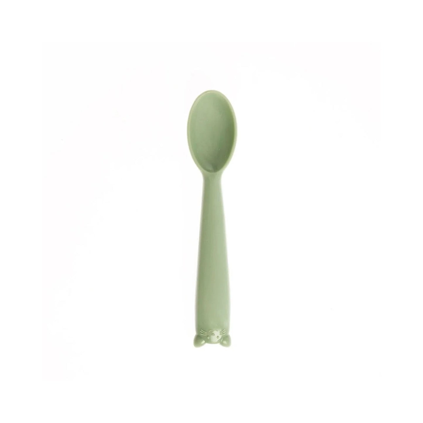 baby plus Silicone Spoon - Green - mezetto ebebek ebebek