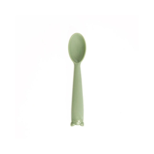 baby plus Silicone Spoon - Green - mezetto ebebek ebebek