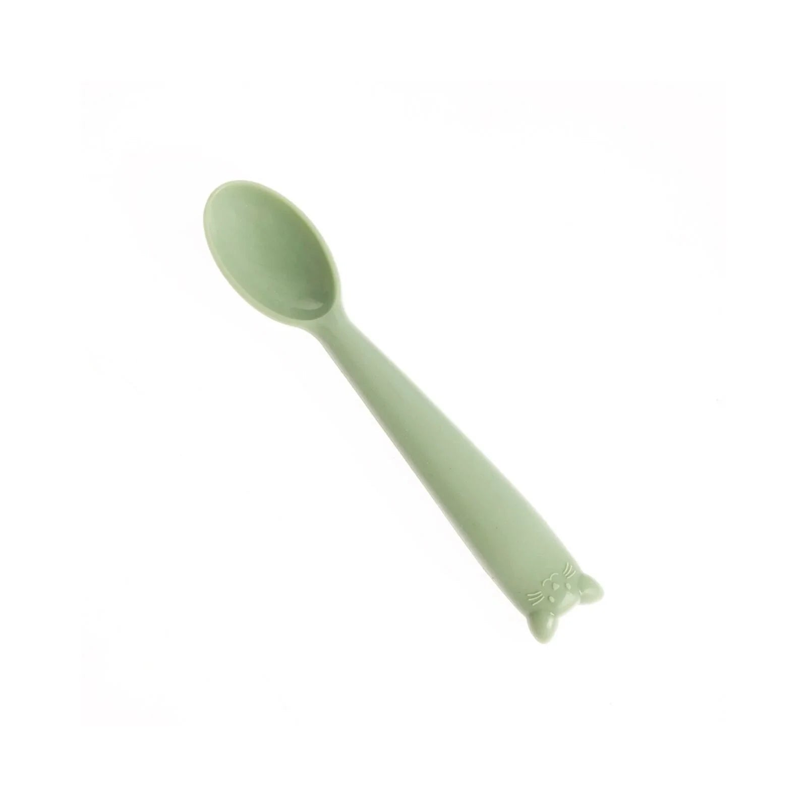 baby plus Silicone Spoon - Green - mezetto ebebek ebebek