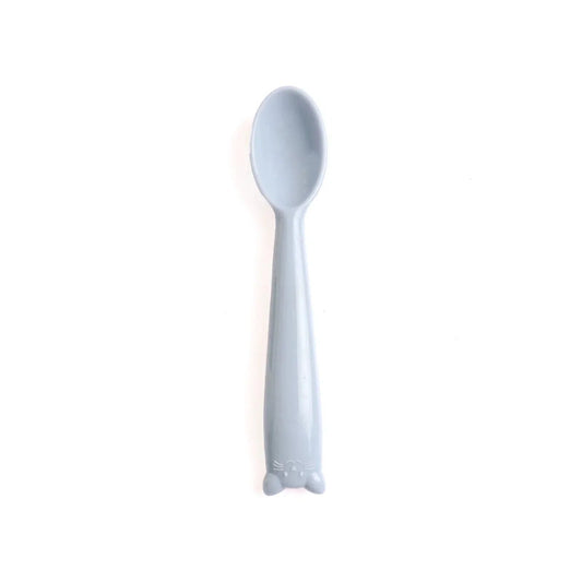 baby plus Silicone Spoon - Powder Blue - mezetto ebebek ebebek